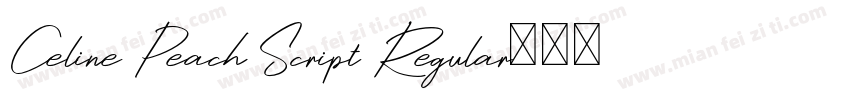 Celine Peach Script Regular字体转换